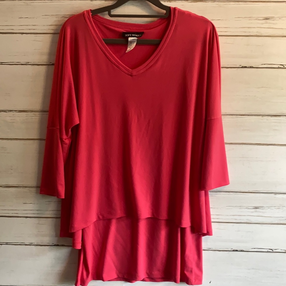 Women’s pink layered blouse